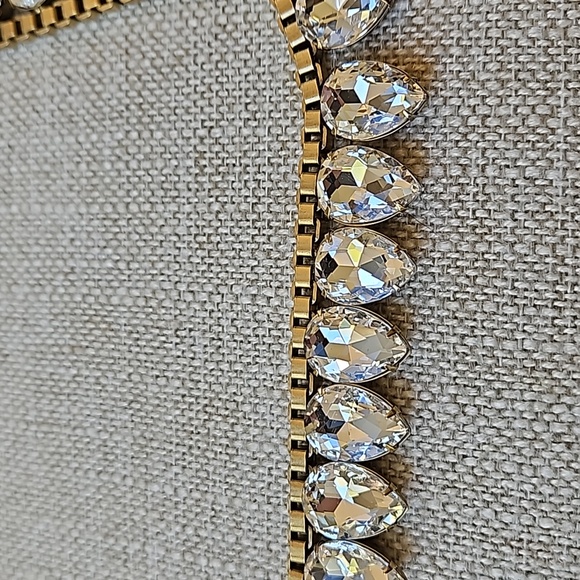 Loren Hope Clear Crystal Teardrop Necklace - Picture 4 of 10